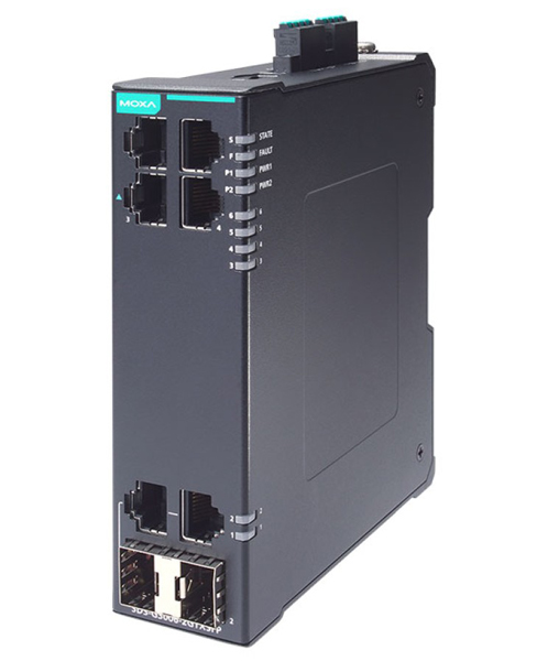 4PoE＋ポート付き 産業用 6ポート(2コンボポート) フルギガビット スマートイーサネットスイッチ