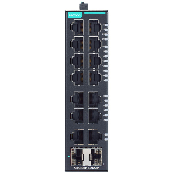産業用 16ポート(14+2SFPポート) フルギガビット スマートイーサネットスイッチ (ワイド温度モデル)