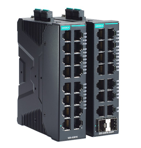 産業用 16ポート(14+2SFPポート) フルギガビット スマートイーサネットスイッチ (ワイド温度モデル)