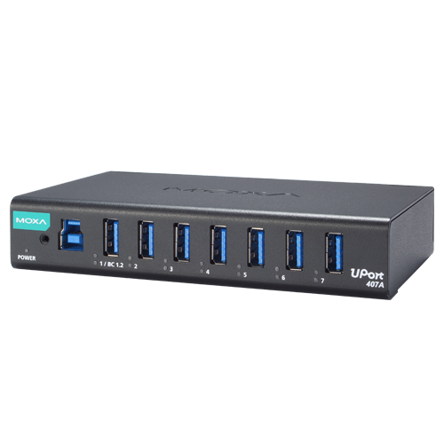 7ポート産業グレードUSB 3.2ハブ ワイド温度モデル