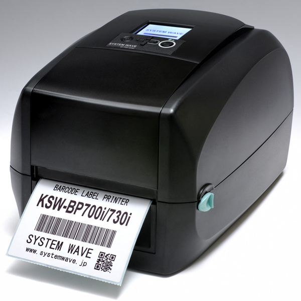 ラベルプリンタ 熱転写/感熱両用 200dpi標準機 モニター付き