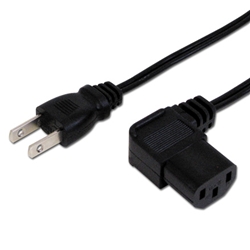 AC電源ケーブル 極細L型タイプ