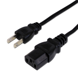 AC電源ケーブル 極細ストレートタイプ