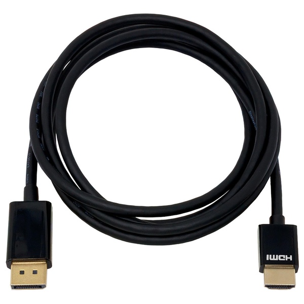 ラッチなしDisplayPort - HDMIパッシブケーブル 2m