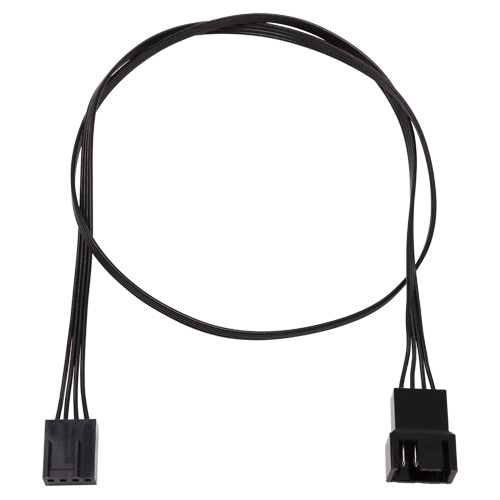 PWMファン用電源延長リボンケーブル 50cm ブラック