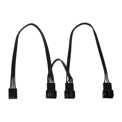 PWMファン用電源3分岐デイジーチェーンケーブル 47cm 長-短-長