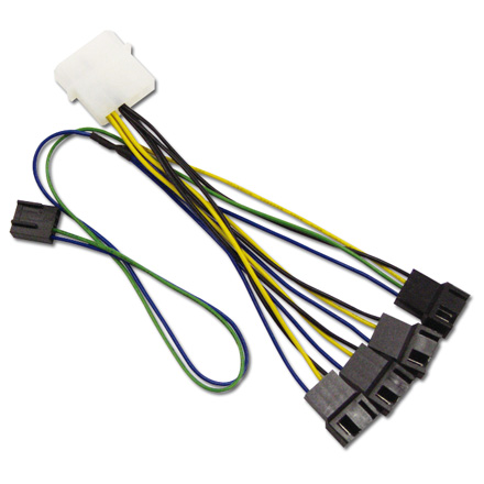 ファンPWM信号4分岐ケーブル 10cm