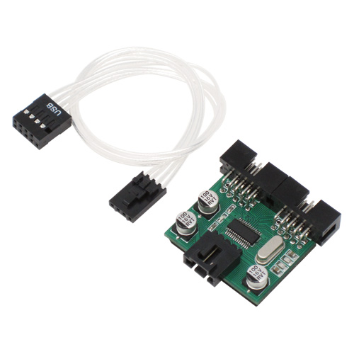 USB2.0ヘッダー 2分配ハブ