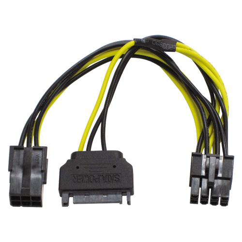 PCI Express用電源変換ケーブル 15cm