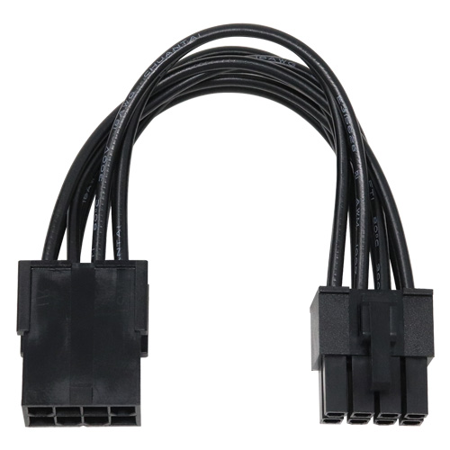 EPS12V用電源延長ケーブル 10cm ブラック