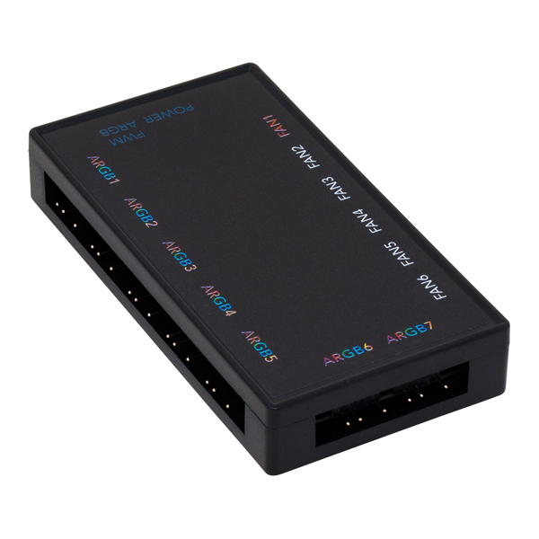 ARGB LED 7分岐/ファンPWM信号6分岐ファンハブ
