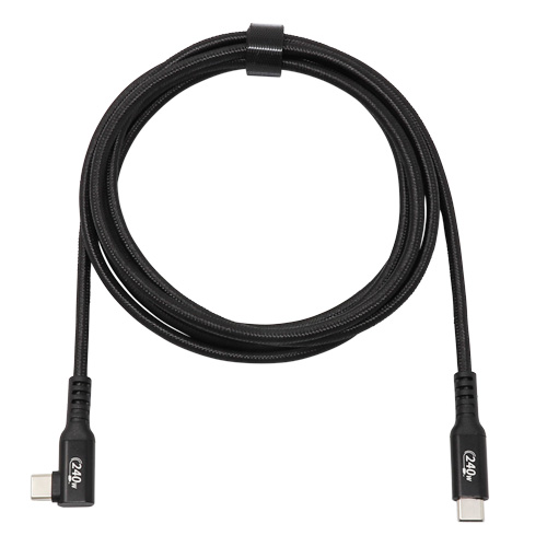 PD240W対応 USB2.0 Type-Cケーブル C横L型 - C 2m