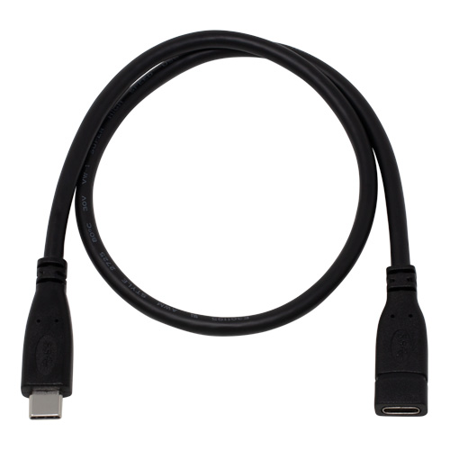 PD100W対応 USB3.2Gen1 Type-C延長ケーブル 0.5m