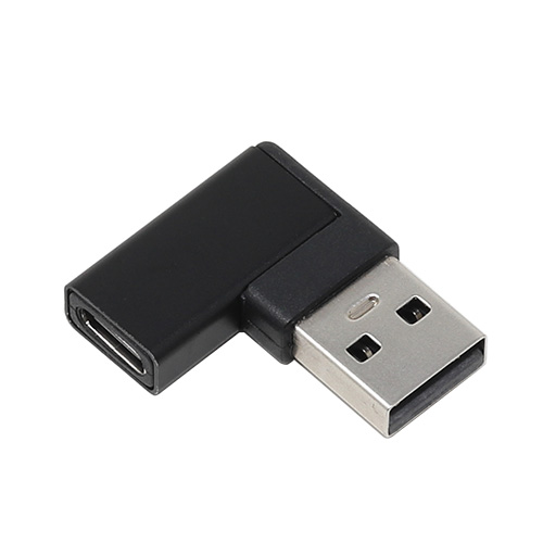 USBアダプタ Aオス - Cメス 右L型 10Gbps