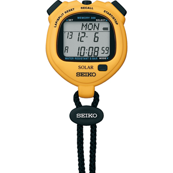 デジタルストップウオッチ スタンダード ソーラー イエロー