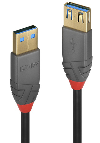 LINDY 2m ANTHRA LINE USB3.0 Type-A オス/メス 延長ケーブル