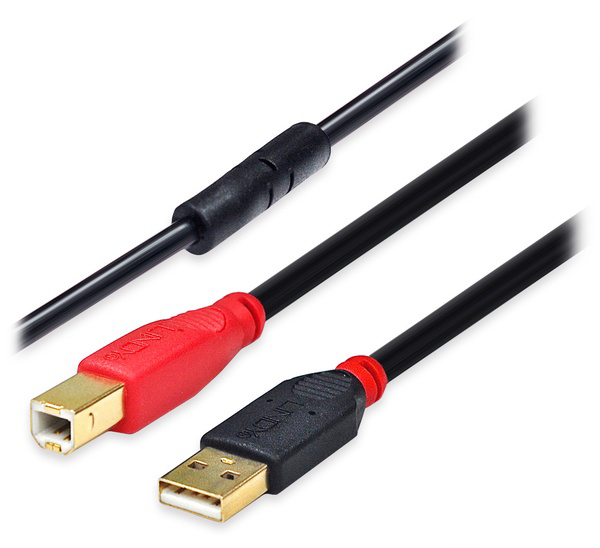 LINDY 10m USB2.0 Type-A to Type-B アクティブ延長ケーブル