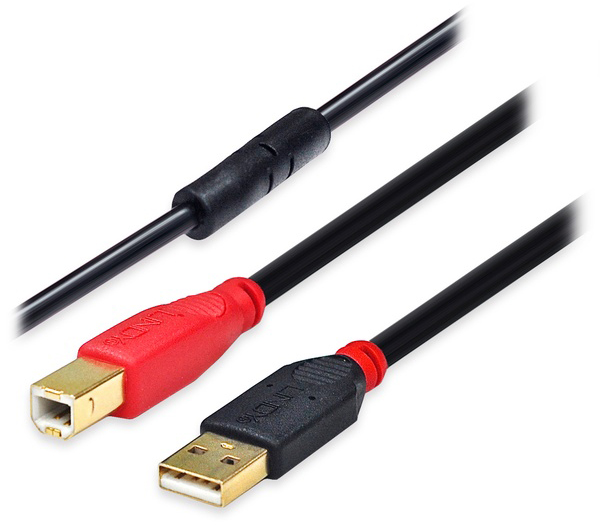 LINDY 15m USB2.0 Type-A to Type-B アクティブ延長ケーブル