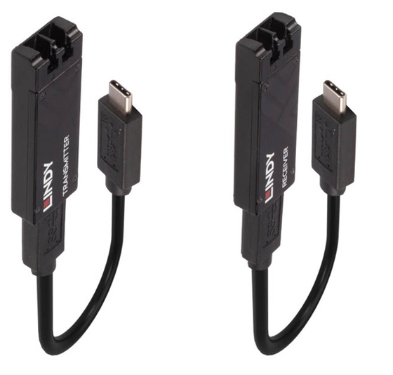 LINDY 100m USB3.2 Gen2 Type-C光ファイバーエクステンダー