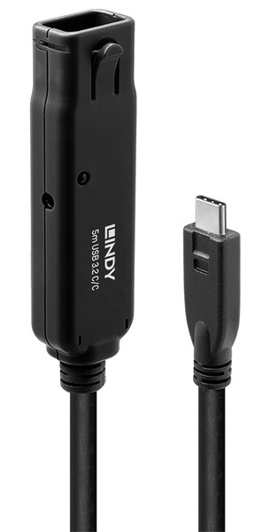 LINDY 5m USB3.2 Gen2 Type-C アクティブ延長ケーブル、データ伝送用のみ