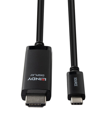LINDY 3m USB Type-C to HDMI 8K HDR アクティブ変換ケーブル