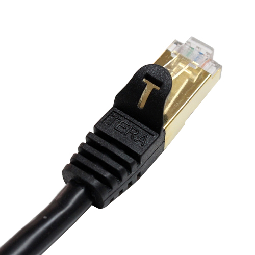 通信速度最大10Gbps伝送帯域最大700MHz、カテゴリー7LANケーブル 0.9m ブラック
