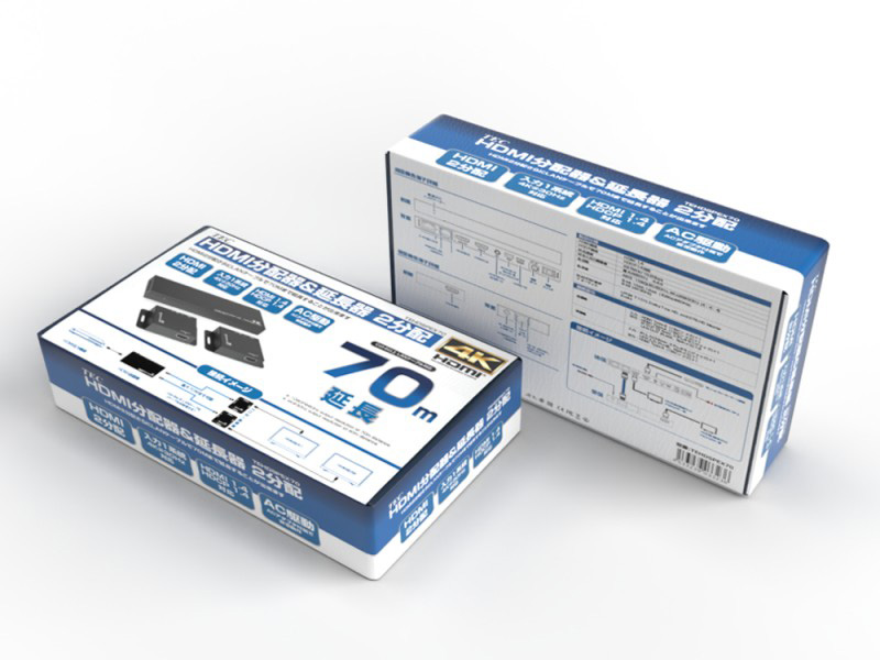 PoE給電対応1080P最大70mまで延長可能HDMI延長分配器