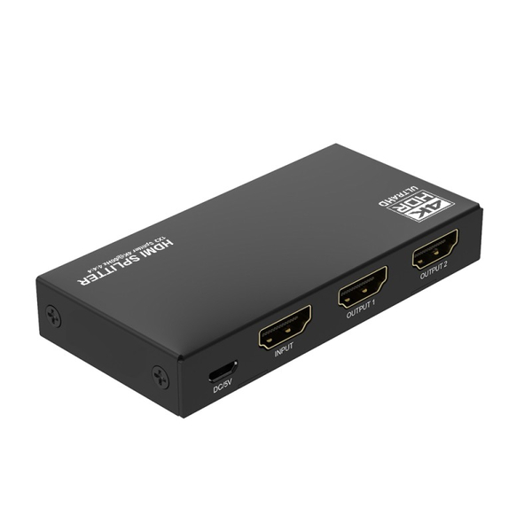 ダウンスケール機能搭載 4K60Hz、3D対応1入力2出力HDMI分配器