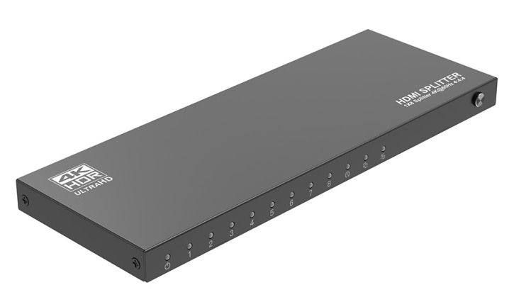 4K60Hz HDR対応ダウンスケール機能搭載HDMI 1入力8出力分配器