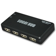 SUGOI HUB4Xシリーズ ブラック 電力供給安定型
