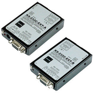 RS-232C延長器 市販のLANケーブルで最大1.2kmまで簡単延長「KS-232C-EXT-A」と「KS-232C-EXT-B」のセット販売