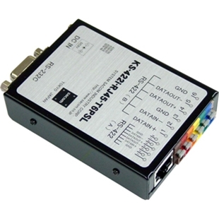 RS232C⇔RS422変換器（ACアダプタ仕様）【絶縁タイプ】 Dsub9P（メス/インチ）⇔RJ45、端子台6P（スクリューレス）
