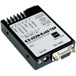 RS232C⇔RS422変換器（ACアダプタ仕様） Dsub9P(メス/インチ）⇔RJ45、端子台6P(M2ネジ）