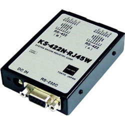 RS232C⇔RS422変換器（ACアダプタ仕様） Dsub9P（メス/インチ）⇔RJ45×2