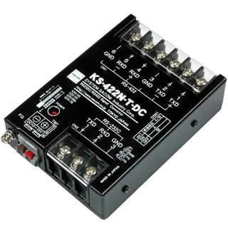 RS232C⇔RS422変換器（DC10～25V仕様）【両端端子台型小型変換器】端子台3P（M3ネジ）⇔端子台6P（M3ネジ）