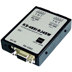 RS232C⇔RS485変換器（ACアダプタ仕様）【絶縁タイプ】 Dsub9P（メス/インチ）⇔RJ45×2