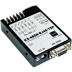 RS232C⇔RS485変換器（ACアダプタ仕様） Dsub9P（メス/インチ）⇔RJ45、端子台6P（M2ネジ）