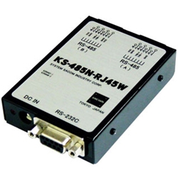 RS232C⇔RS485変換器（ACアダプタ仕様） Dsub9P（メス/インチ）⇔RJ45×2