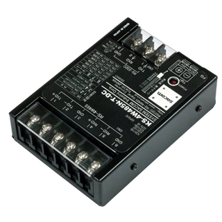 RS232C⇔4線式RS485変換器(DC10~25V仕様)【両側端子台小型変換器】 端子台3P(M3ネジ)⇔端子台6P(M3ネジ)