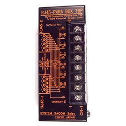 信号分岐用パラレルボックス RJ45コネクタ中継ボックス RJ45コネクタ⇔端子台変換ユニット RJ45/2ケ、端子台8P/1ヶ