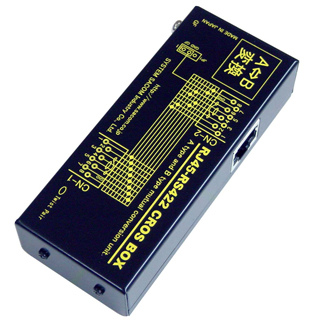RS422/4W485（4線式485）信号結線変換ユニット システムサコム工業（株）製RS422/4線式485機器専用 RJ45コネクタ同士を市販LANケーブルで接続できるようにする変換器