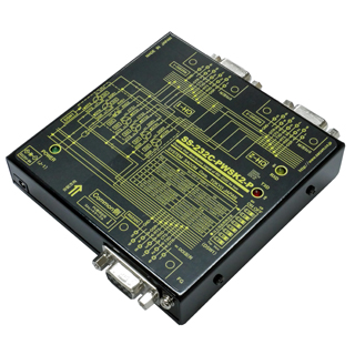 RS232C 1：2分配⇔2：1統合器（ACアダプタ）【パソコン等DTEを2分配】 （PC接続タイプ）RS232C中継器 Dsub9P（メス）⇔Dsub9P（オス）×2