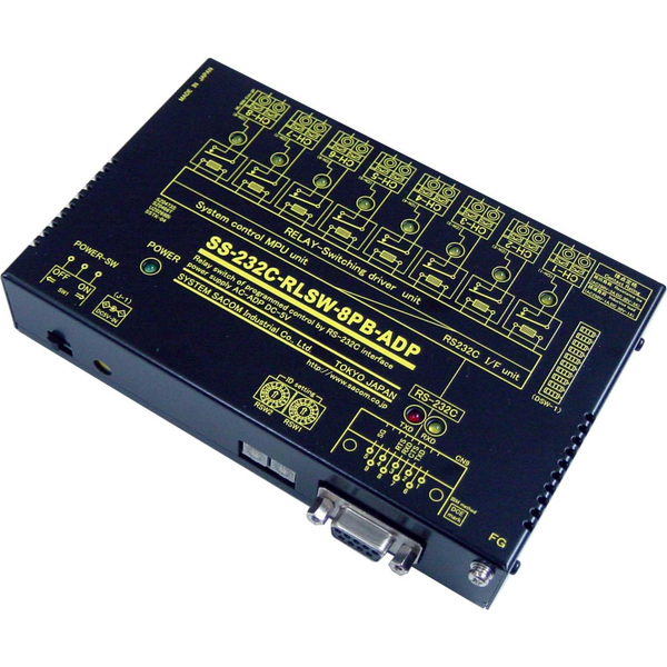 RS232Cリレースイッチユニット（ACアダプタ仕様）【独立8ch】[ブレーク（b)接点x8〕