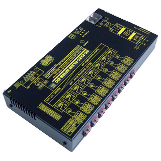 RS232Cリレースイッチユニット(DC10-32V)【独立8ch】[ メイク(a)接点x4ch 、ブレーク(b)接点x4ch】