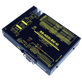 RS232C⇔RS422変換器（DC10-32V）【絶縁】【両側複数コネクタ搭載で多様な作業環境に対応】Dsub9P（メス）端子台10P（スクリューレス）⇔Dsub15P（メス）端子台10P/RJ45