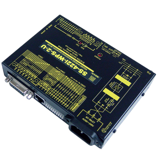 RS232C⇔RS422変換器（AC90-240V）【絶縁】【両側複数コネクタ搭載で多様な作業環境に対応】Dsub9P（メス）端子台10P（スクリューレス）⇔Dsub15P（メス）端子台10P/RJ45