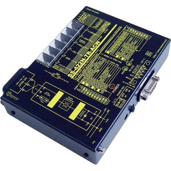 RS232C⇔RS422変換器(AC90-240V仕様)【作業性の高いM4ネジ】 Dsub9P(メス/インチ)⇔端子台6P(M4ネジ)/RJ45