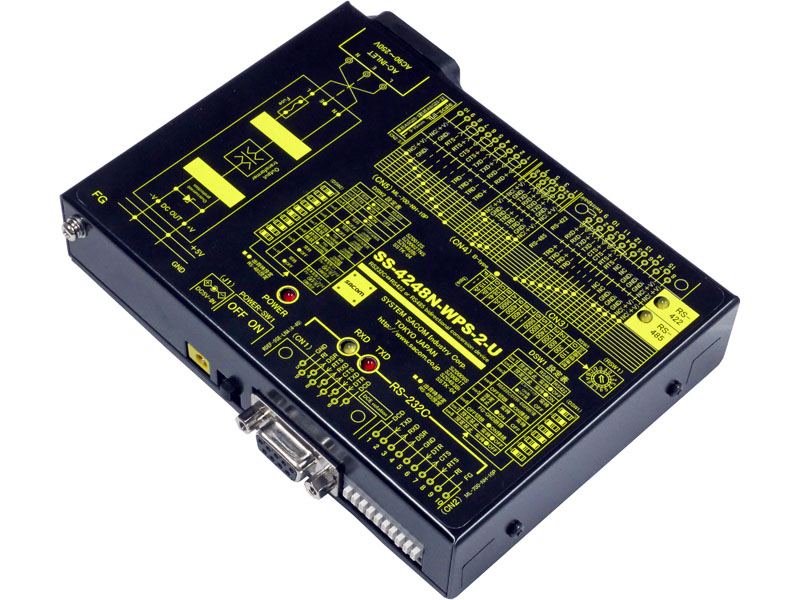 RS232C⇔RS422＆485変換器（AC90-250V仕様）【1台2役 両側複数コネクタ搭載であらゆる作業環境に対応】Dsub9P/端子台10P⇔Dsub15P/端子台10P/RJ45