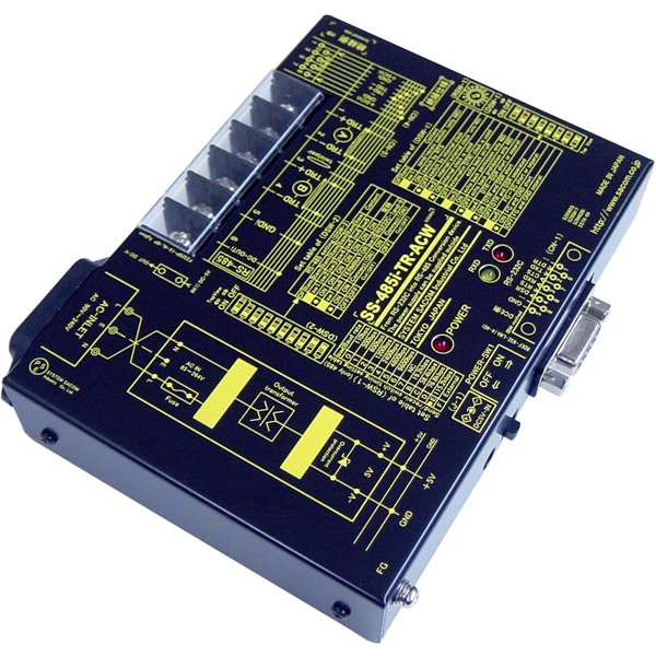 RS232C⇔RS485変換器 （AC90～240V仕様）【絶縁タイプ】【作業性の高いM4ネジ端子台】 Dsub9P(メス/インチ）⇔端子台6P（M4ネジ）/RJ45