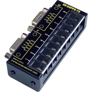 Dsub9ピンコネクタ⇔端子台変換ユニット Dsub9ピン中継コネクタ端子台 RS232C信号チェッカー Dsub9ピン(オス)⇔Dsub9ピン(メス)⇔端子台9ピン